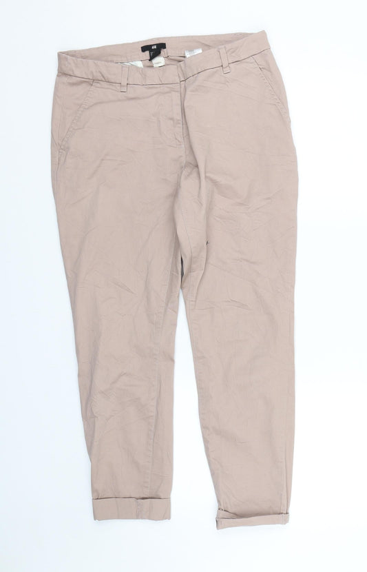 Womens UK Size 10 H&M Regular Fit  Pink Trousers