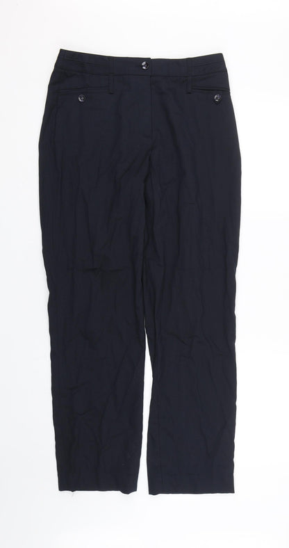 Gerry Weber Womens Blue Striped  Trousers  Size 12 L28 in