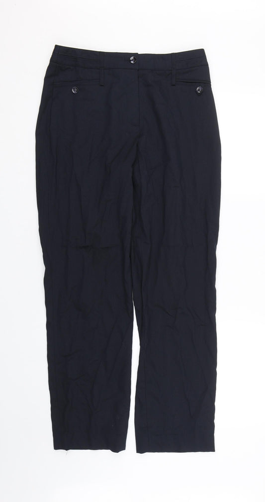 Gerry Weber Womens Blue Striped  Trousers  Size 12 L28 in