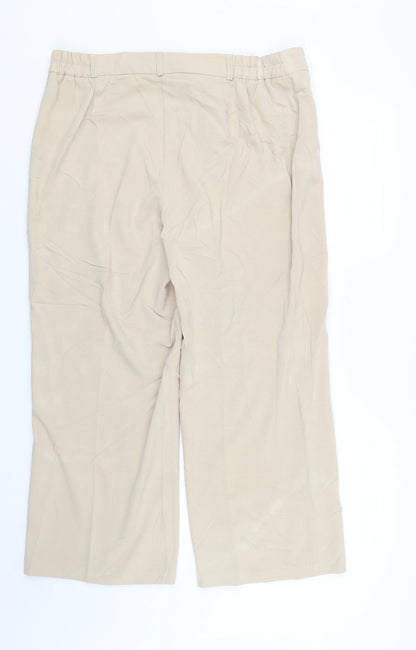 Glamorosa Womens Beige   Trousers  Size 18 L25 in