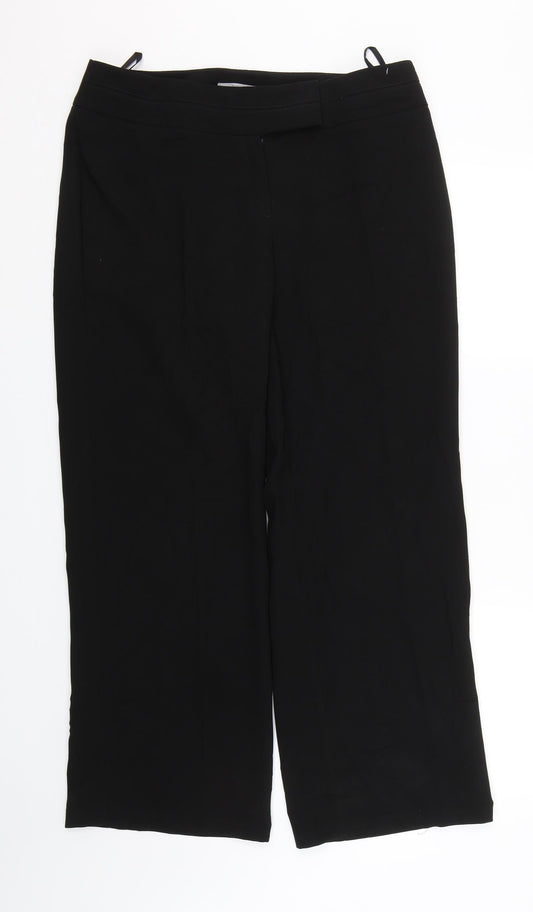 Womens UK Size 14 M&S Regular Fit  Black Trousers