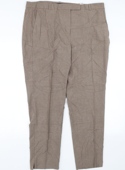 Womens UK Size 18 M&S Regular Fit  Brown Trousers