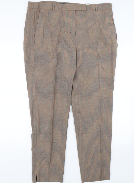 Womens UK Size 18 M&S Regular Fit  Brown Trousers
