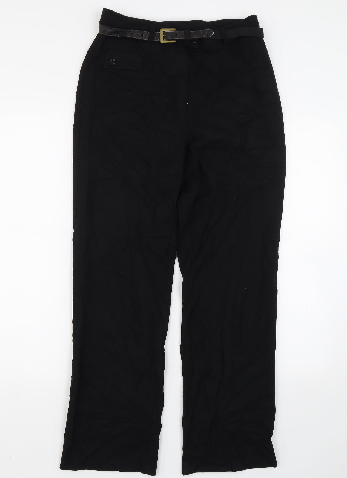Womens UK Size 10 M&S Regular Fit  Black Trousers