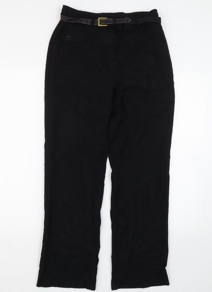 Womens UK Size 10 M&S Regular Fit  Black Trousers