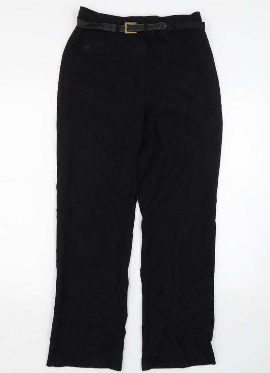 Womens UK Size 10 M&S Regular Fit  Black Trousers