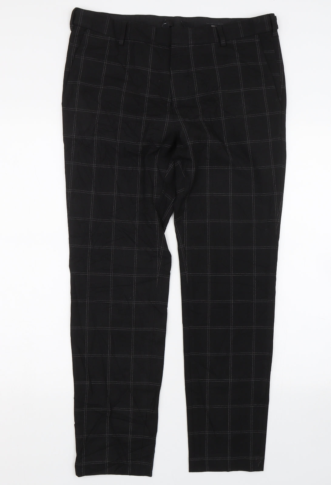 Womens UK Size 32 H&M Regular Fit  Black Trousers