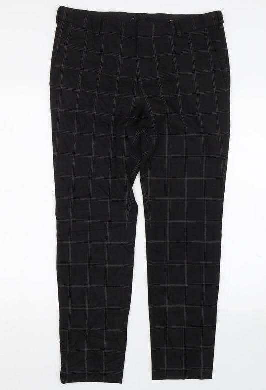 Womens UK Size 32 H&M Regular Fit  Black Trousers