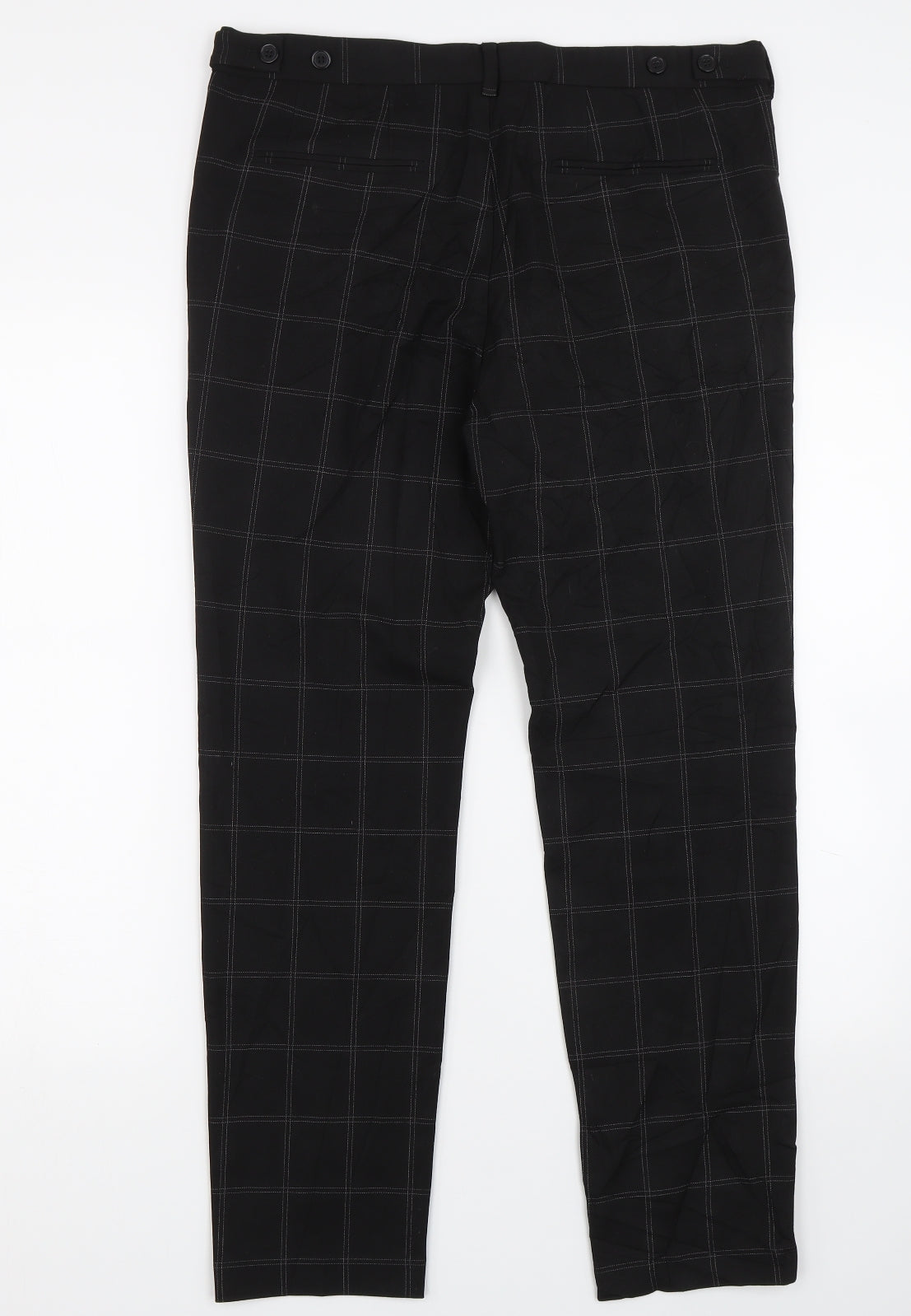 Womens UK Size 32 H&M Regular Fit  Black Trousers