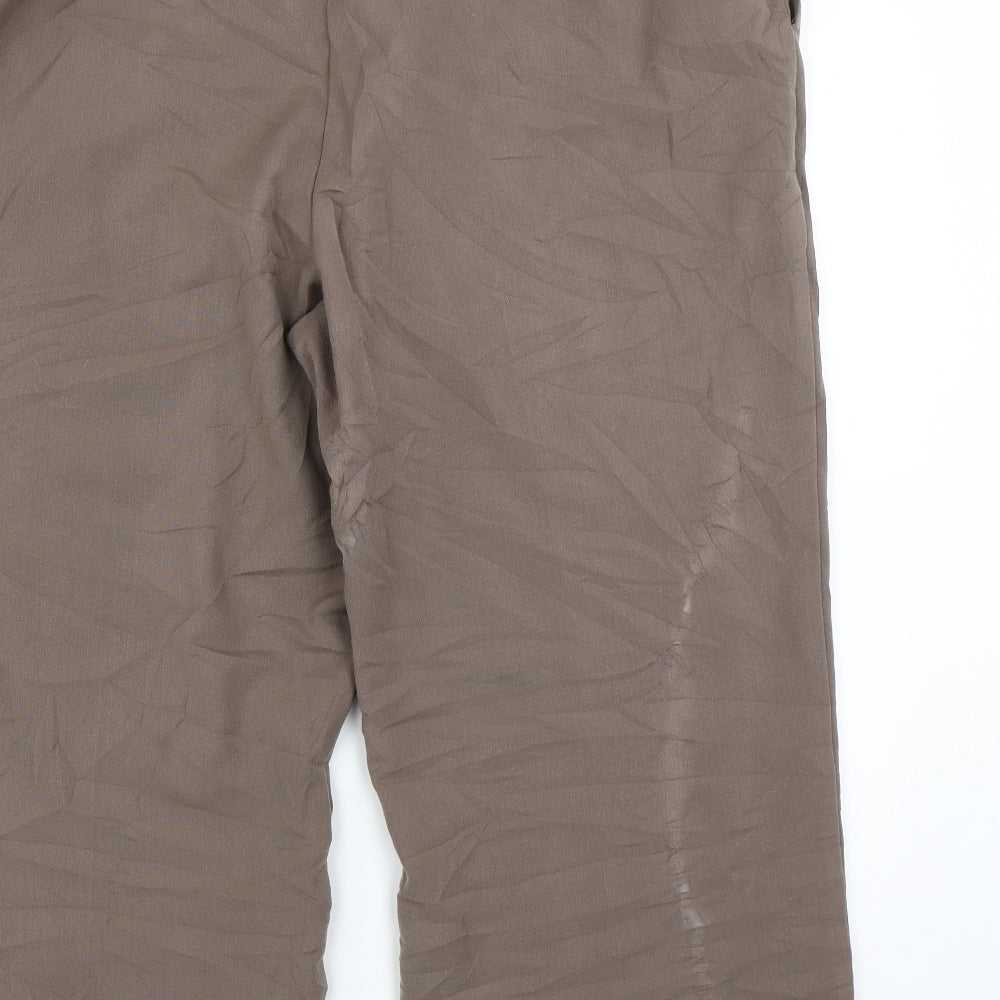 Womens UK Size 20 Essential Collection Regular Fit Cropped Brown Trousers