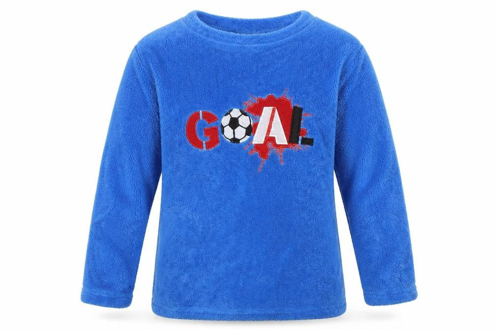Chill out Boys Blue    Pyjama Top Size 8-9 Years  - Football