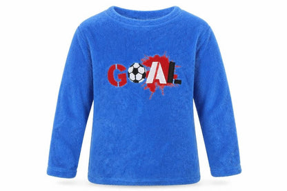 Chill out Boys Blue    Pyjama Top Size 8-9 Years  - Football