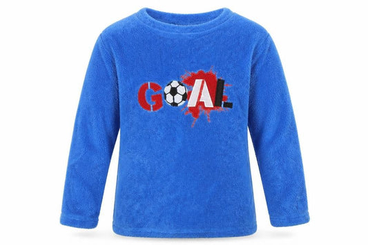 Chill out Boys Blue    Pyjama Top Size 8-9 Years  - Football