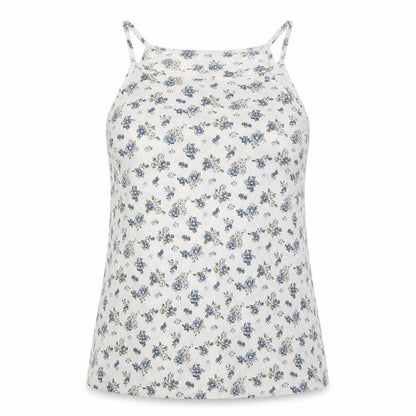 Cameo rose Womens White Floral  Basic Tank Size 14