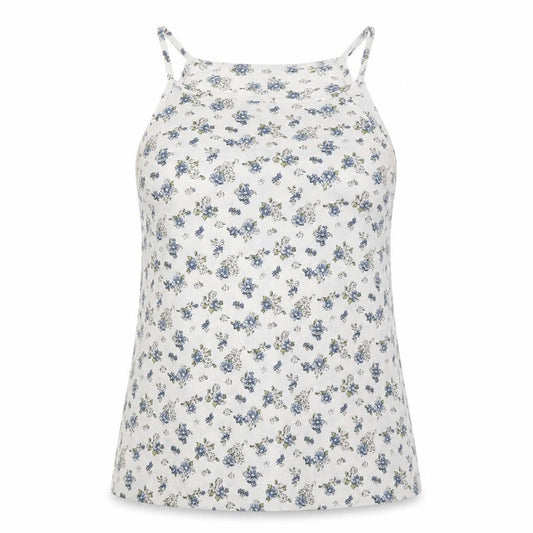 Cameo rose Womens White Floral  Basic Tank Size 14