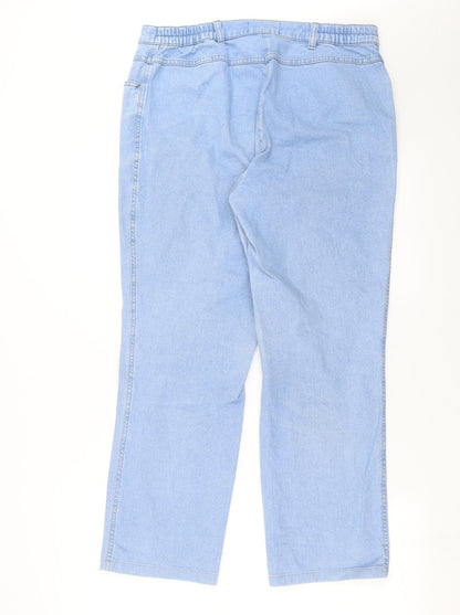 BRAX Womens Blue  Denim Straight Jeans Size 34 in L26 in