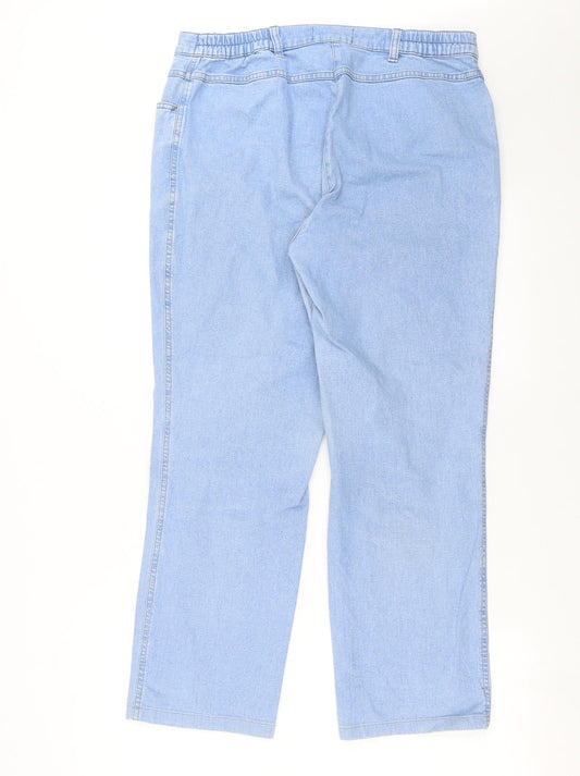 BRAX Womens Blue  Denim Straight Jeans Size 34 in L26 in