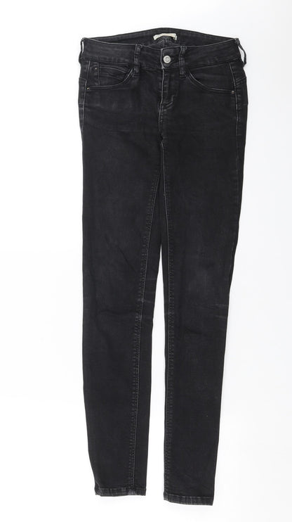 Pull&Bear Womens Black  Denim Skinny Jeans Size 6 L30 in