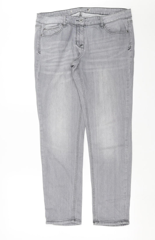 NEXT Womens Grey  Denim Skinny Jeans Size 36 in L29 in