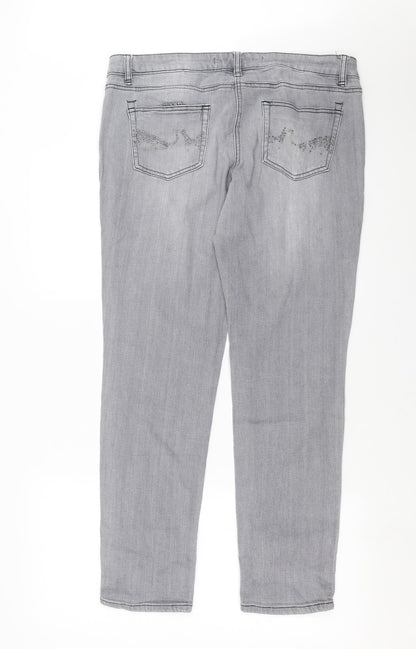 NEXT Womens Grey  Denim Skinny Jeans Size 36 in L29 in
