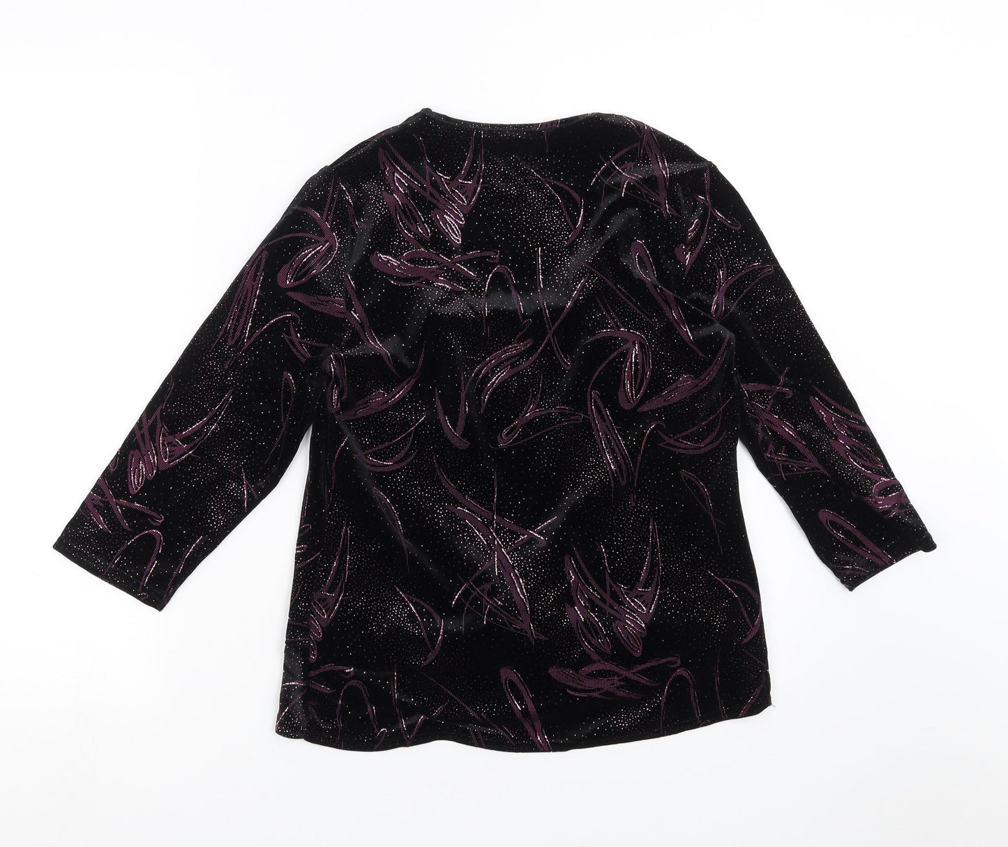Womens UK Size 12 BM Black Basic Blouse