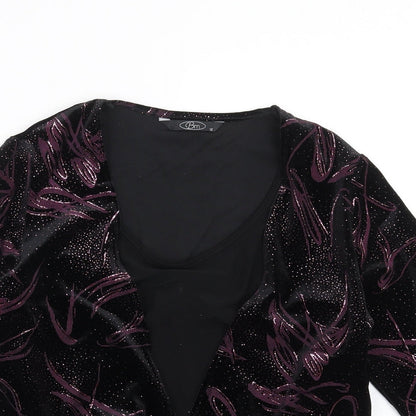 Womens UK Size 12 BM Black Basic Blouse