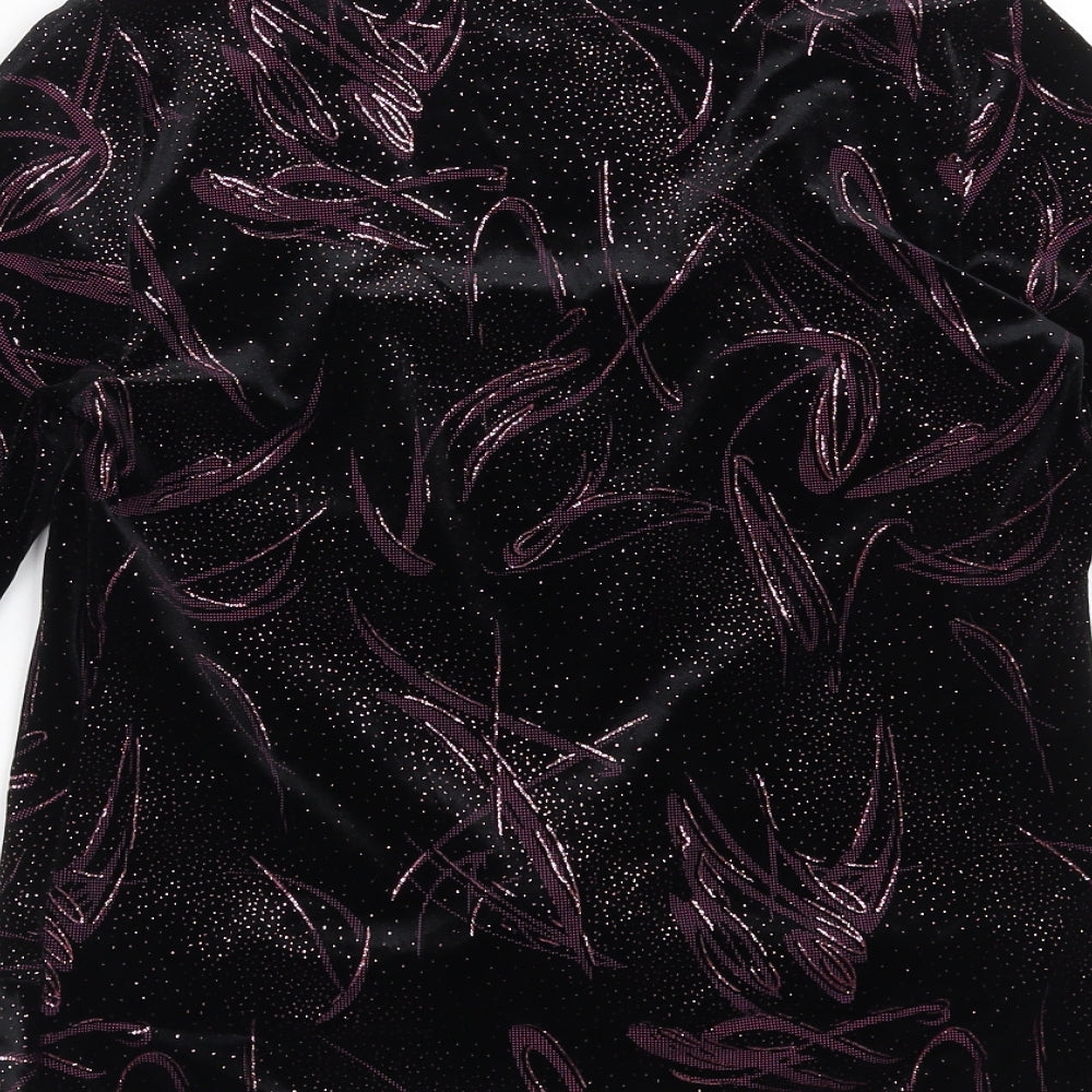 Womens UK Size 12 BM Black Basic Blouse
