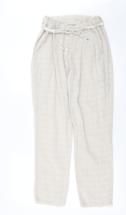 Womens UK Size 28 in Preworn Regular Fit  Beige Trousers