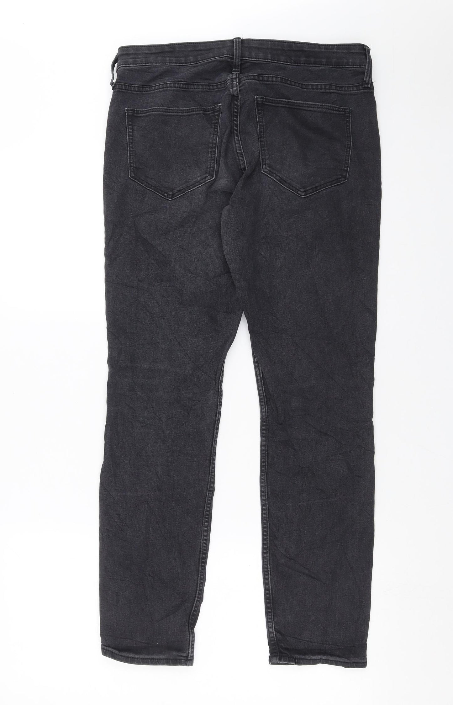 Womens UK Size 30 in H&M Extra-Slim Fit Skinny Grey Jeans