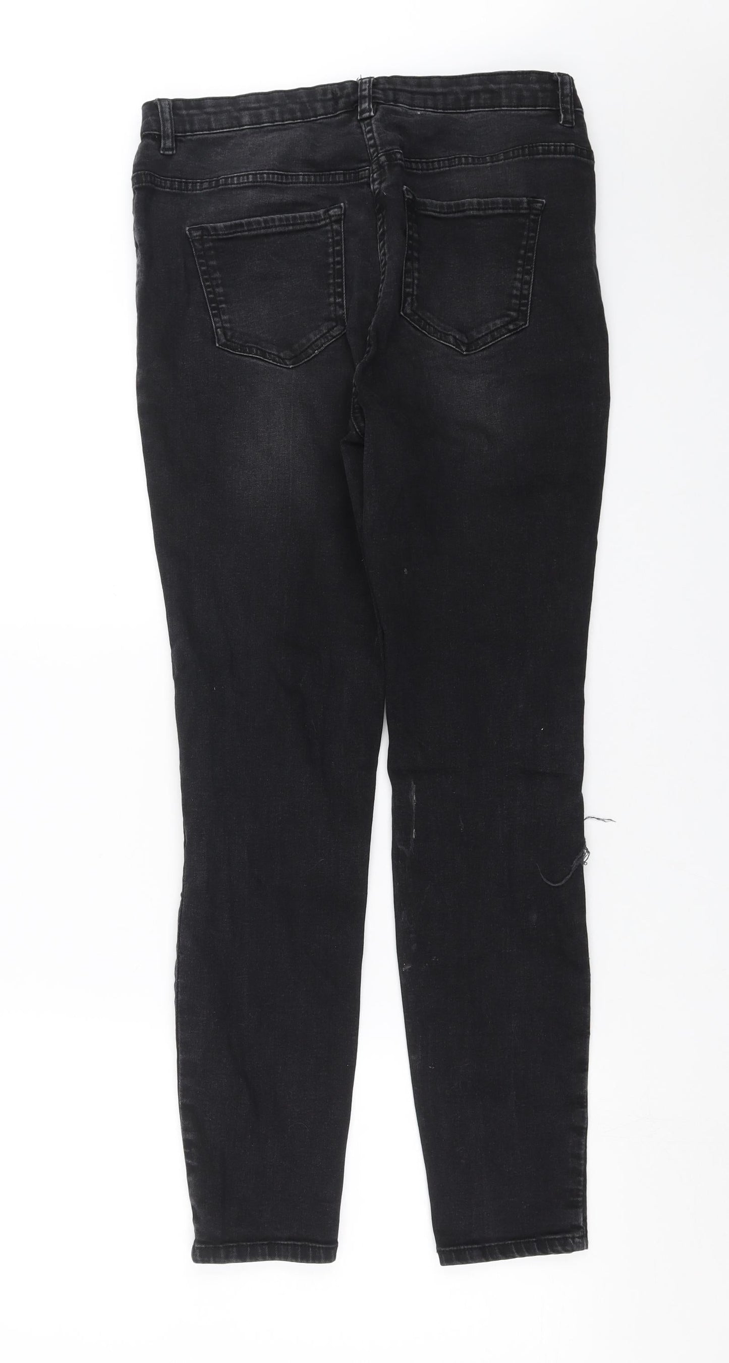 Womens UK Size 12 Studio Denim Extra-Slim Fit Skinny Black Jeans