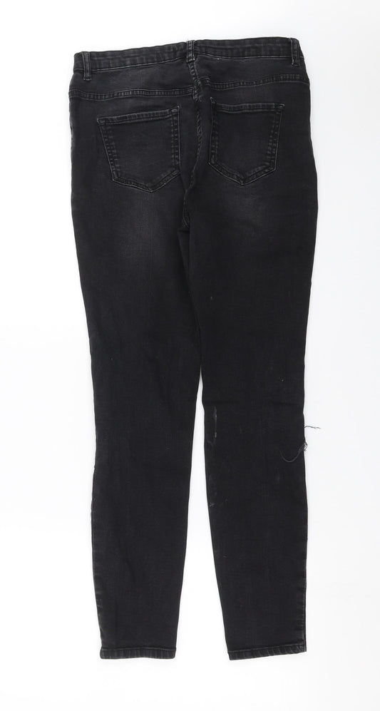Womens UK Size 12 Studio Denim Extra-Slim Fit Skinny Black Jeans