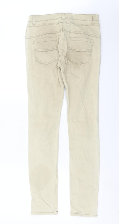 Sisters Point Womens Beige  Denim Skinny Jeans Size S L31 in