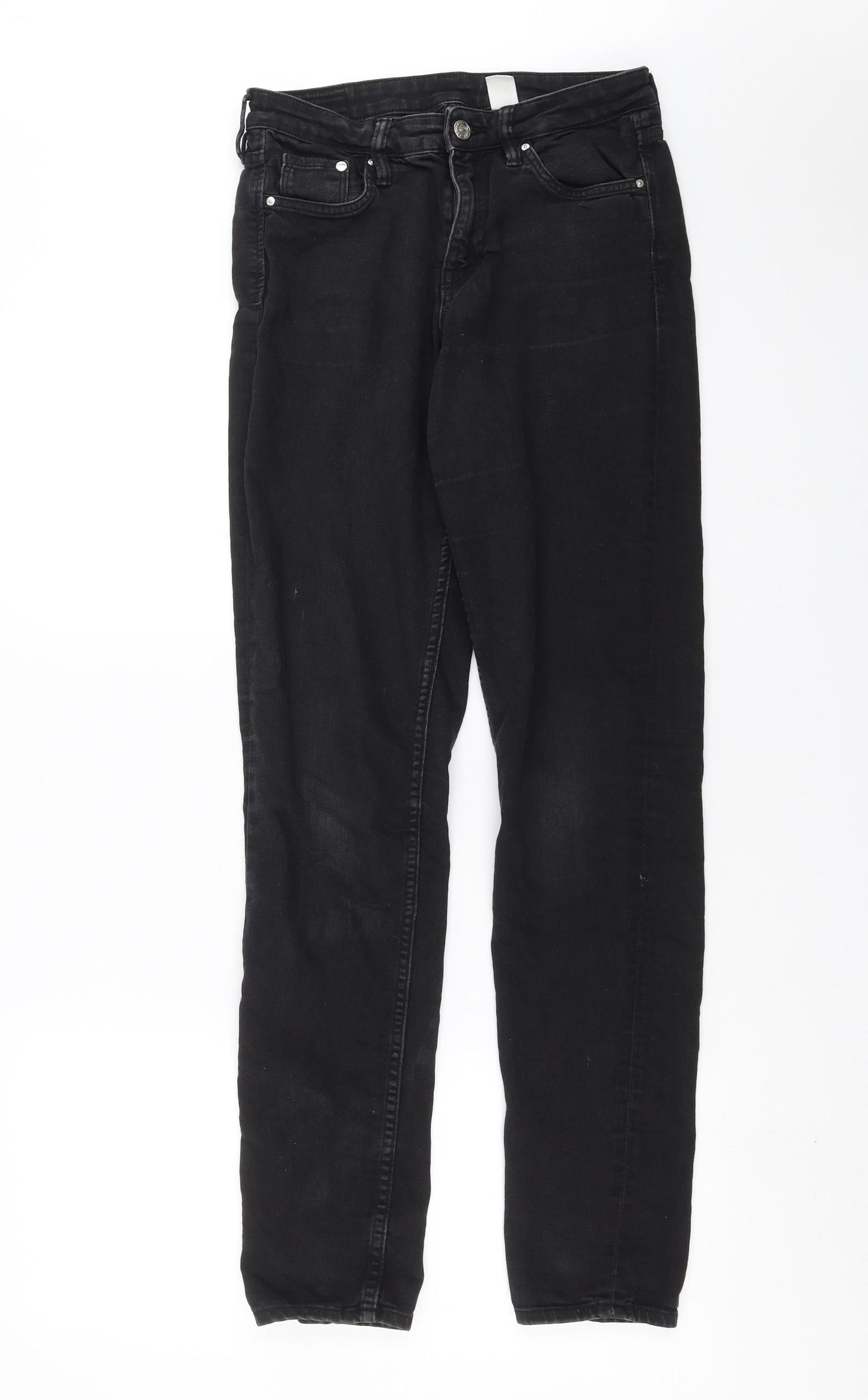 Womens UK Size 27 in H&M Extra-Slim Fit Skinny Black Jeans