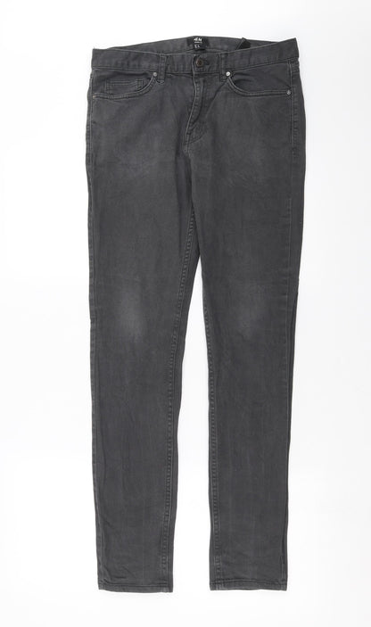 H&M Mens Grey  Denim Skinny Jeans Size 30 in L29 in