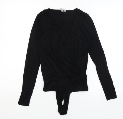 Womens UK Size 6 ASOS One-Piece Black Bodysuit