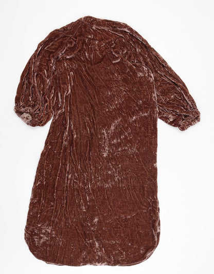 Miraka Womens Brown   Shirt Dress  Size XS