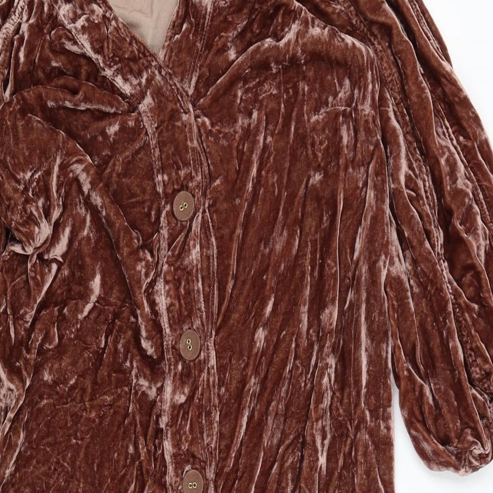 Miraka Womens Brown   Shirt Dress  Size XS