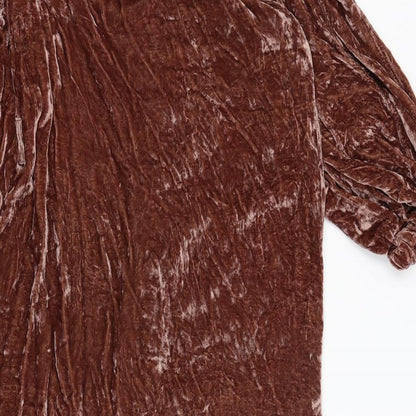 Miraka Womens Brown   Shirt Dress  Size XS