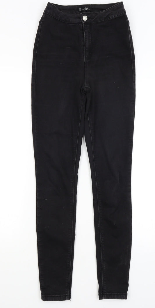 Missguided Womens Black   Skinny Jeans Size 8 L28 in