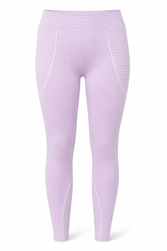 Front view of Missguided women’s purple capri leggings, size UK 6, 25-inch leg