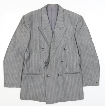 Mens UK Size L Preworn Regular Grey Suit Jacket