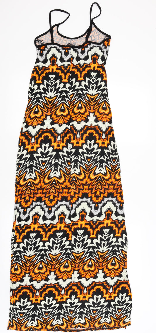 Dorothy Perkins Womens Black Geometric  A-Line  Size 8