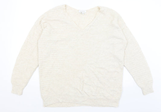 Womens UK Size S Topshop Beige Pullover Jumper