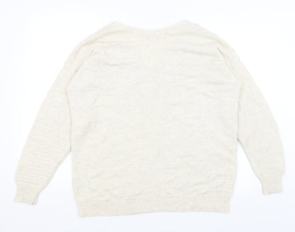 Womens UK Size S Topshop Beige Pullover Jumper