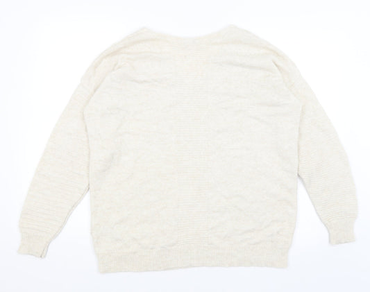 Womens UK Size S Topshop Beige Pullover Jumper