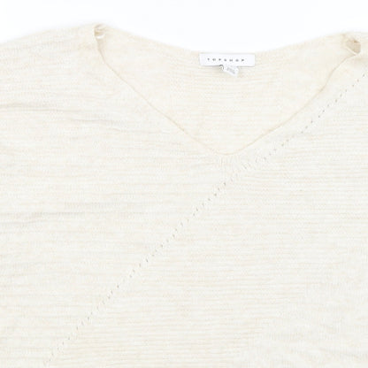 Womens UK Size S Topshop Beige Pullover Jumper