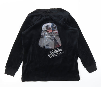 Matalan Boys Black  Velvet Pullover Jumper Size 11 Years  - Star Wars
