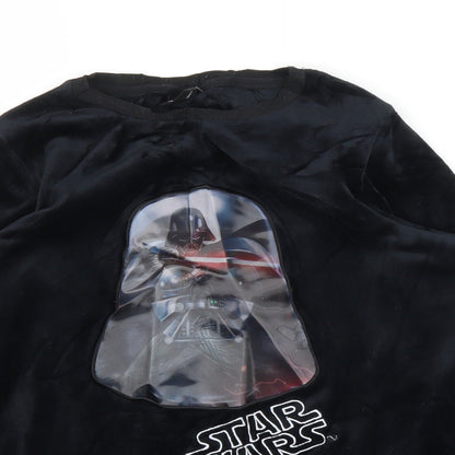 Matalan Boys Black  Velvet Pullover Jumper Size 11 Years  - Star Wars