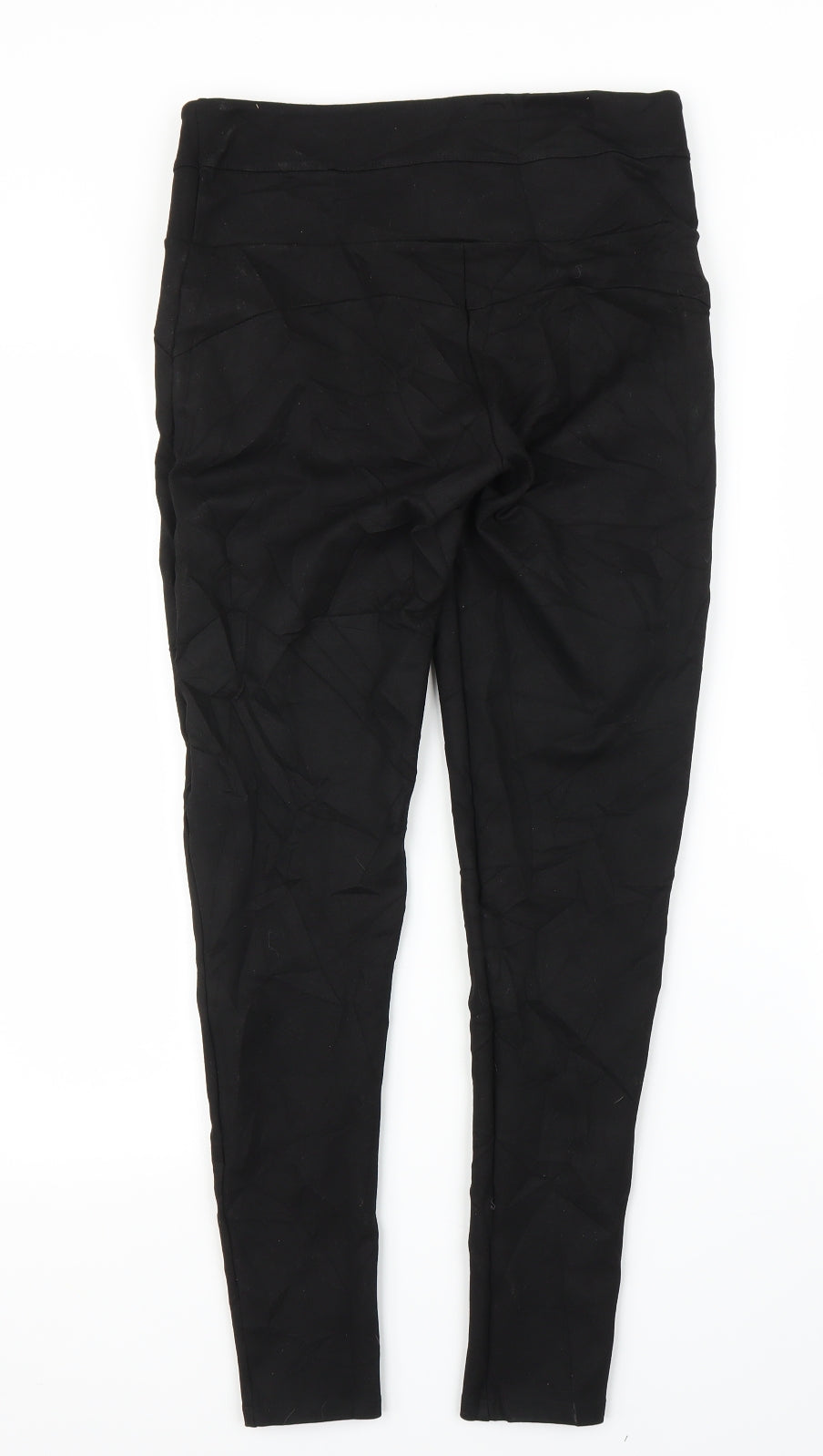 Womens UK Size 12 F&F Regular Fit Carrot Black Trousers