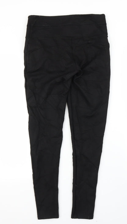 Womens UK Size 12 F&F Regular Fit Carrot Black Trousers